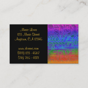 Colours of Music Business Card