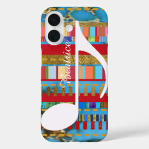 colours of music personalised iPhone 16 case