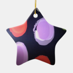 Colours of my life Big polkadot.JPG Ceramic Ornament