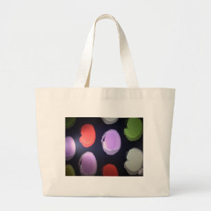 Colours of my life Big polkadot.JPG Large Tote Bag