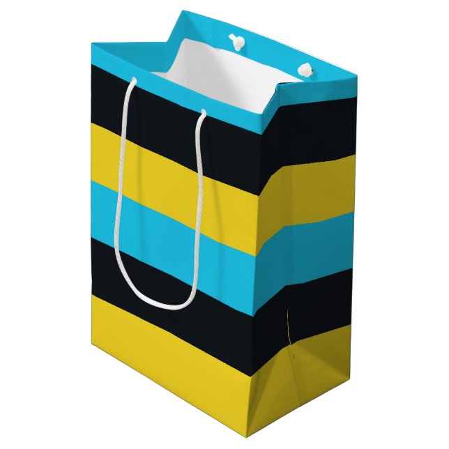 Colours of Nassau Flag  Medium Gift Bag (Front Angled)