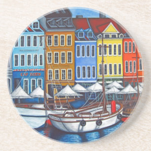 Colours of Nyhavn Coaster by Lisa Lorenz
