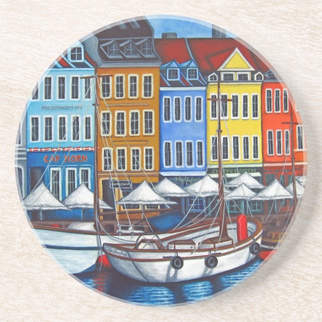Colours of Nyhavn Coaster by Lisa Lorenz (Front)
