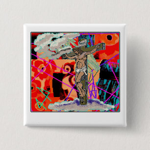 colours of pain 15 cm square badge