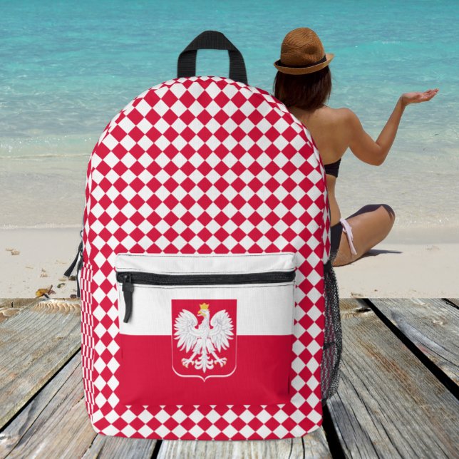 Colours of Poland backpack, Polish Flag Printed Backpack (Creator Uploaded)