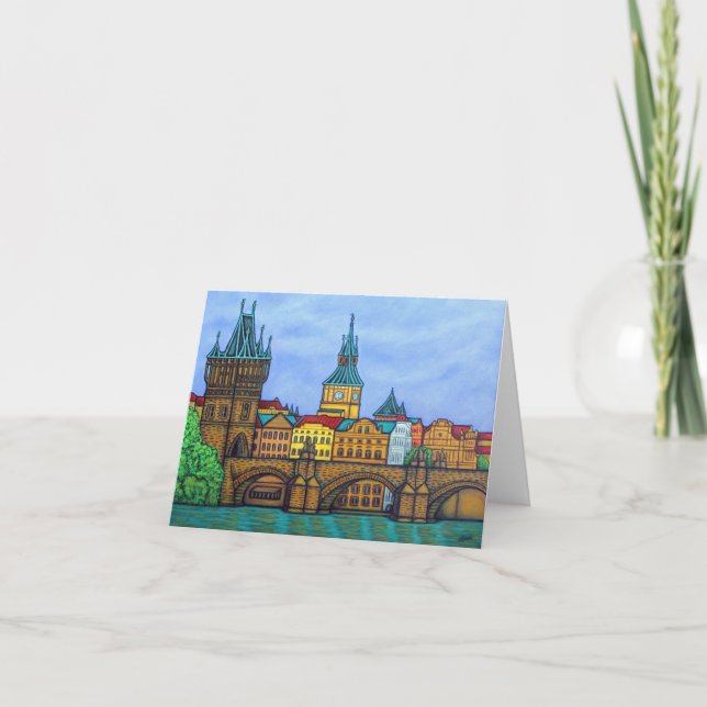 Colours of Prague Greeting Card by Lisa Lorenz (Front)