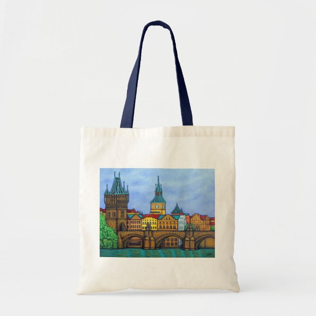 Colours of Prague Tote Bag by Lisa Lorenz (Front)