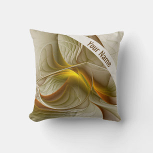 Colours of Precious Metals, Abstract Art Name Cushion