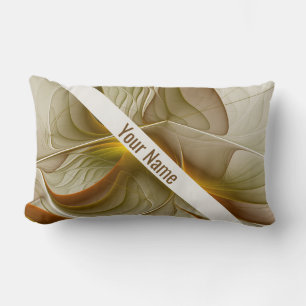Colours of Precious Metals, Abstract Art Name Lumbar Cushion