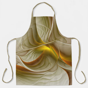Colours of Precious Metals, Abstract Fractal Art Apron
