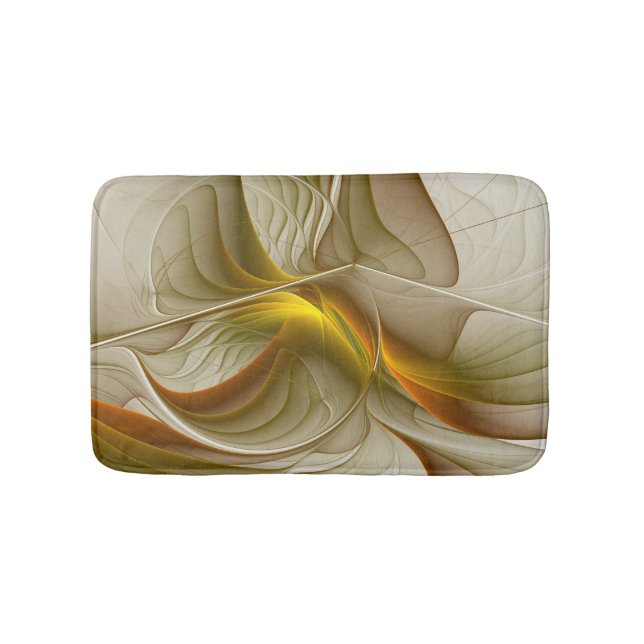 Colours of Precious Metals, Abstract Fractal Art Bath Mat (Front)