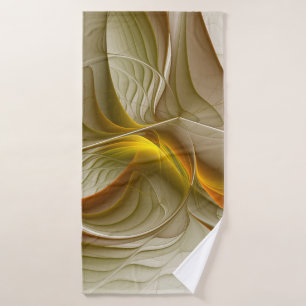 Colours of Precious Metals, Abstract Fractal Art Bath Towel