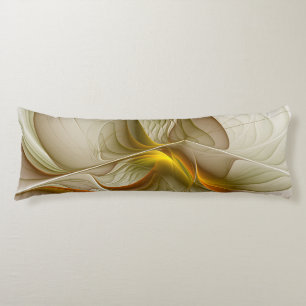 Colours of Precious Metals, Abstract Fractal Art Body Cushion