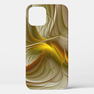 Colours of Precious Metals, Abstract Fractal Art iPhone 12 Case