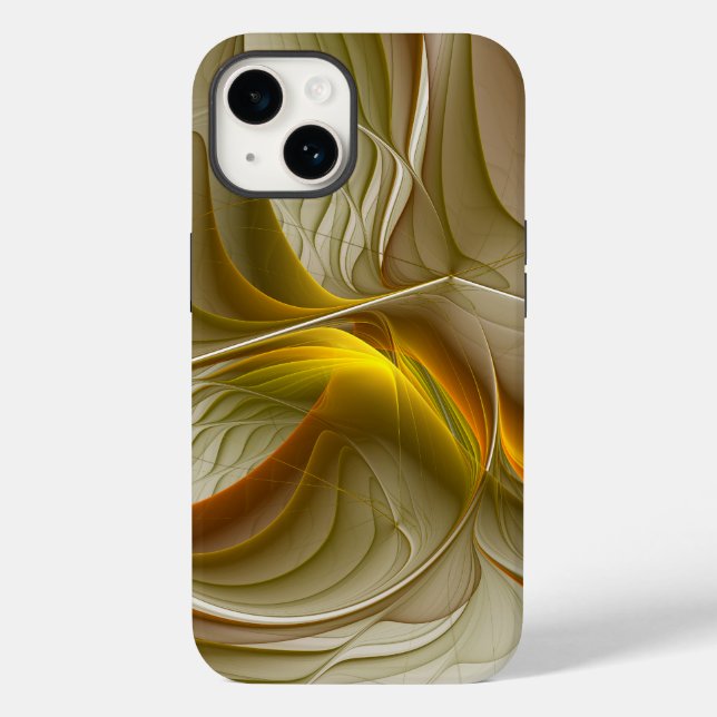 Colours of Precious Metals, Abstract Fractal Art Case-Mate iPhone Case (Back)
