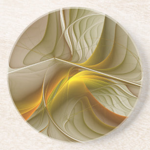Colours of Precious Metals, Abstract Fractal Art Coaster