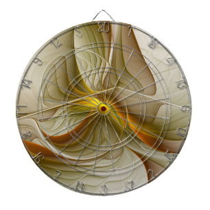 Colours of Precious Metals, Abstract Fractal Art Dartboard