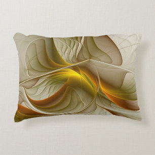 Colours of Precious Metals, Abstract Fractal Art Decorative Cushion