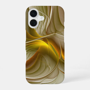 Colours of Precious Metals, Abstract Fractal Art iPhone 16 Case