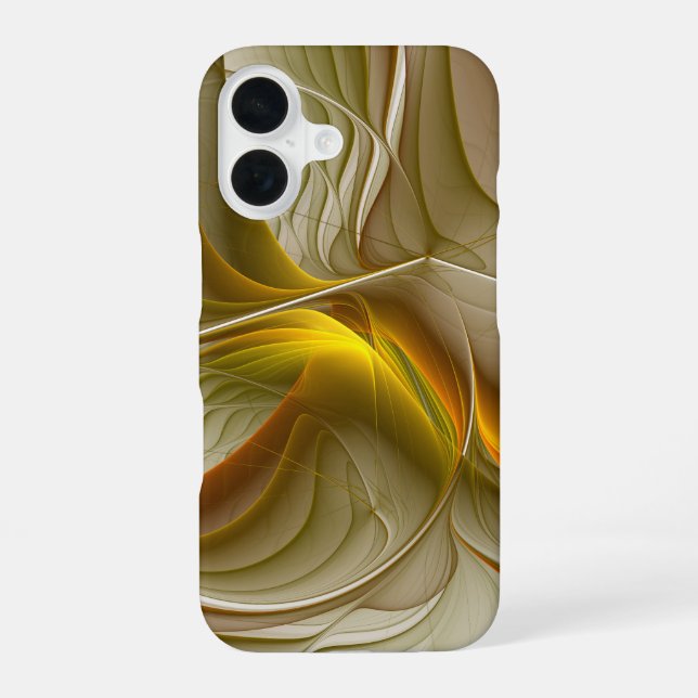 Colours of Precious Metals, Abstract Fractal Art iPhone 16 Case (Back)
