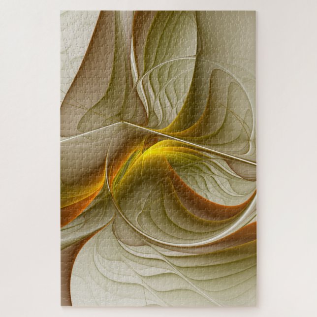 Colours of Precious Metals, Abstract Fractal Art Jigsaw Puzzle (Vertical)
