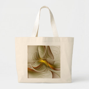Colours of Precious Metals, Abstract Fractal Art Large Tote Bag