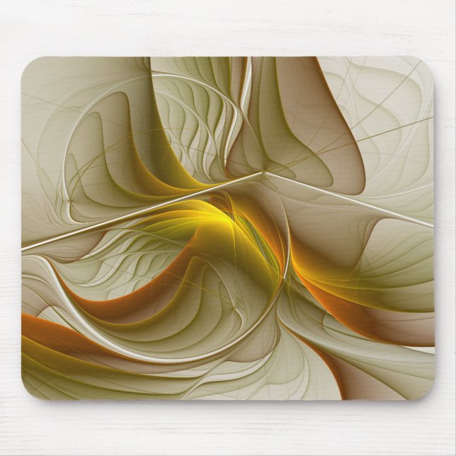 Colours of Precious Metals, Abstract Fractal Art Mouse Pad (Front)