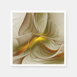 Colours of Precious Metals, Abstract Fractal Art Napkin