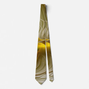 Colours of Precious Metals, Abstract Fractal Art Tie