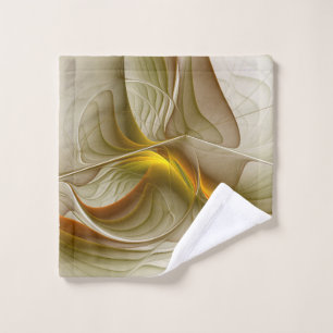 Colours of Precious Metals, Abstract Fractal Art Wash Cloth