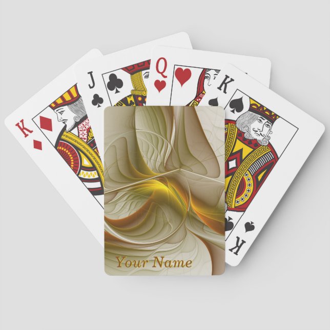 Colours of Precious Metals, Abstract Fractal Name Playing Cards (Back)
