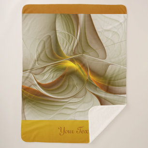 Colours of Precious Metals, Abstract Fractal Text Sherpa Blanket