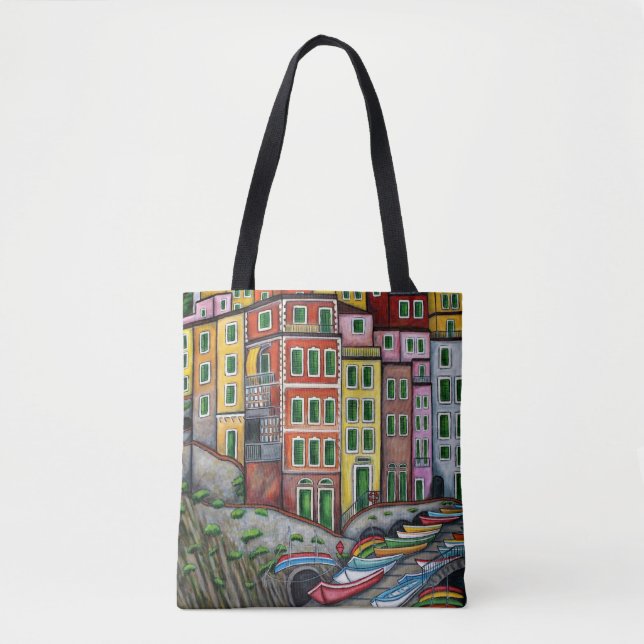 Colours of Riomaggiore Bag By Lisa Lorenz (Front)