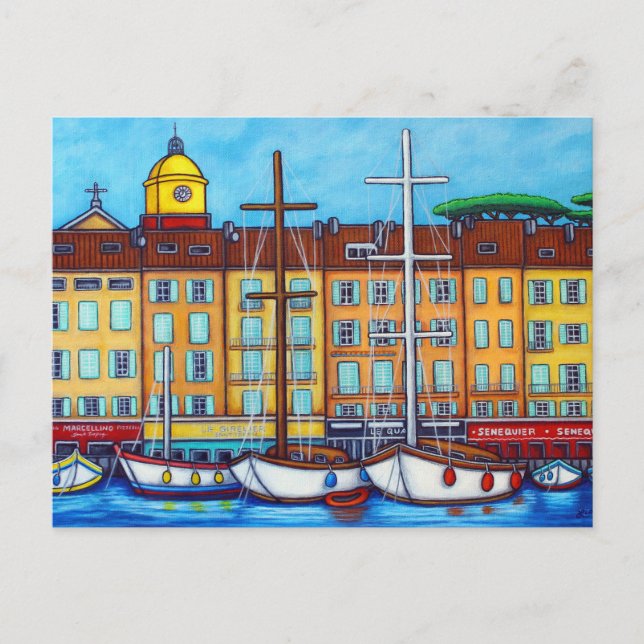 Colours of Saint-Tropez Post Card by Lisa Lorenz (Front)