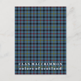 Colours of Scotland Clan MacCrimmon Tartan Postcard