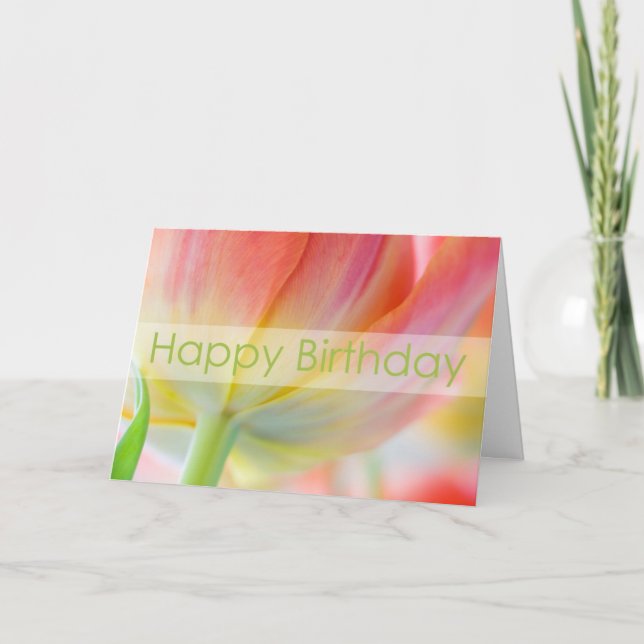 Colours of Spring Birthday Card (Front)