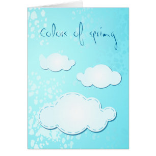 Colours of spring, card