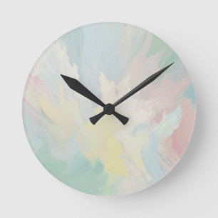 Colours of spring round clock