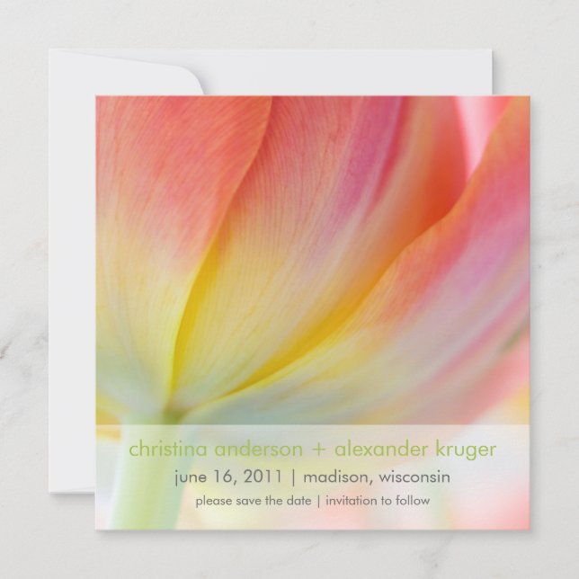 Colours of Spring • Save the Date Announcement (Front)