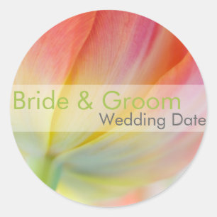 Colours of Spring Tulip • Save the Date Sticker