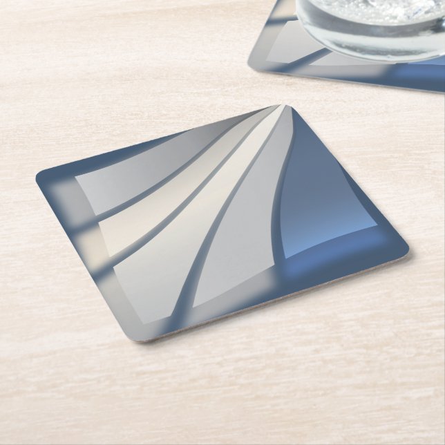 Colours of stones square paper coaster (Angled)
