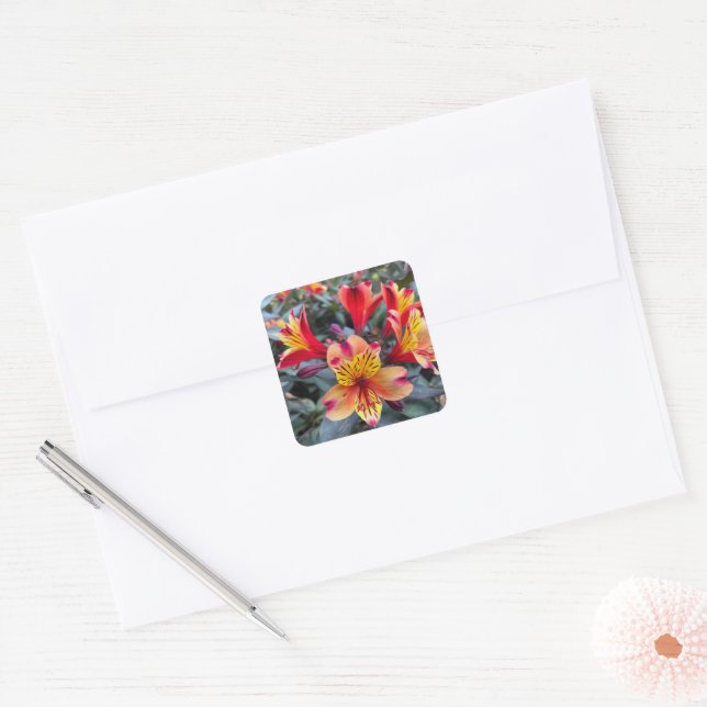 Colours of summer square sticker (Envelope)