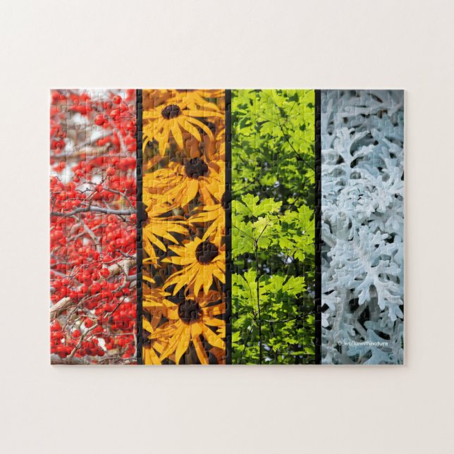 Colours of the Changing Seasons Quadriptych Jigsaw Puzzle (Horizontal)