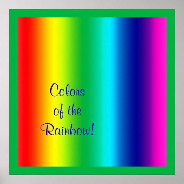 Colours of the Rainbow Poster (Front)