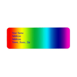 Colours of the Rainbow Return Address Label