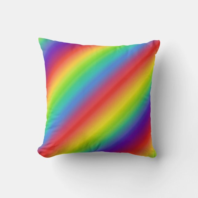 Colours of the Rainbow Throw Pillow (Front)