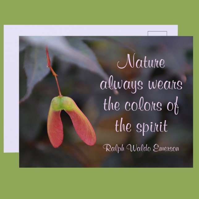 Colours of the Spirit Emerson Quote Postcard (Creator Uploaded)