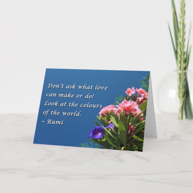 Colours of the world card (Front)