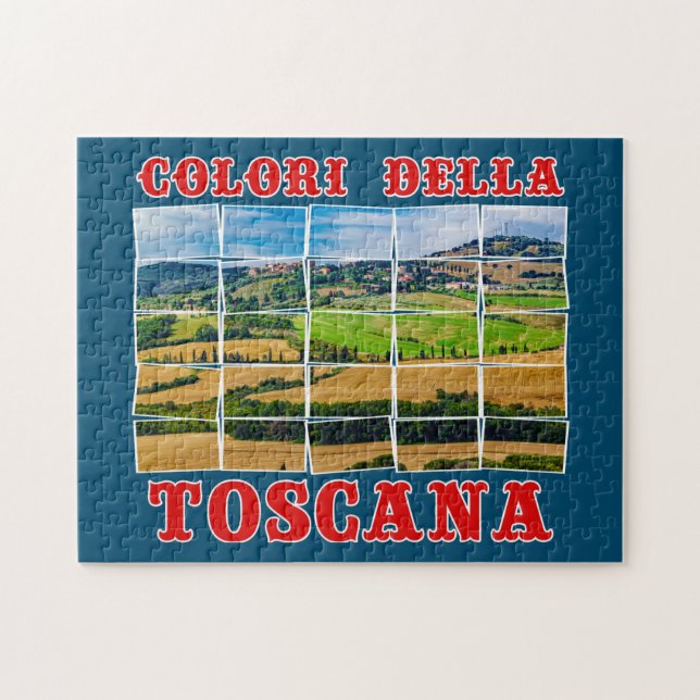 "Colours of Tuscany" landscape. Palette Tile Italy Jigsaw Puzzle (Horizontal)