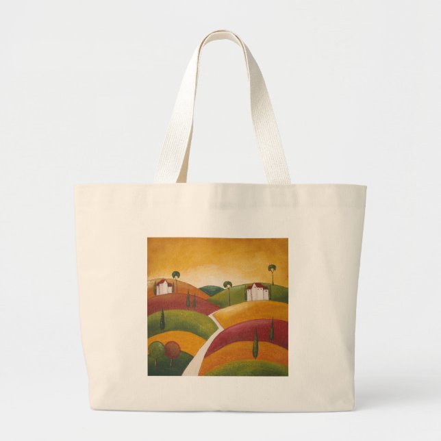 Colours of Tuscany Large Tote Bag (Front)